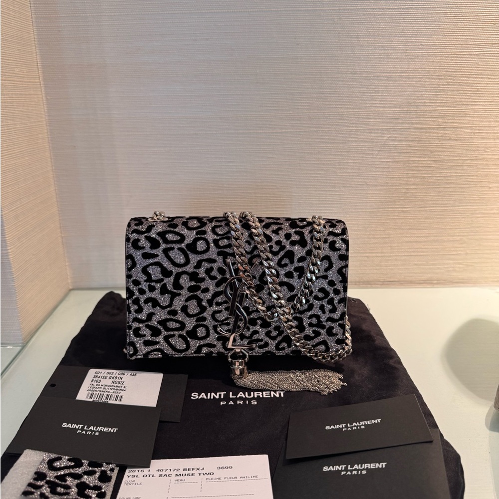 Saint Laurent Leopard Kate Bag